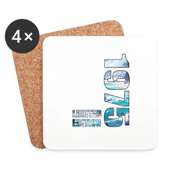 1975 Limited Edition T-Shirt Birthday Idea - Coasters (set of 4) - white - Front
