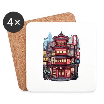 China House - Coasters (set of 4) - white - Front