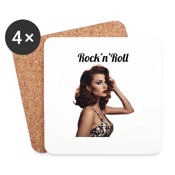 Pinup - Dessous de verre (lot de 4) - blanc - Devant