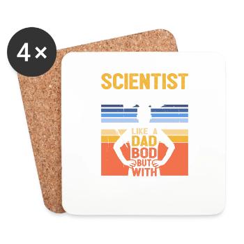 Scientist Bod Like A Dad Bod Funny Physics - Untersetzer (4er-Set) - Weiß - Vorne