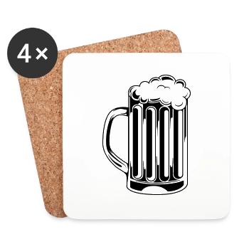 bier - Untersetzer (4er-Set) - Weiß - Vorne