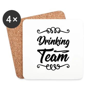 Drinking Team - Coasters (set of 4) - white - Front