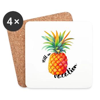 Toujours en vacances - Dessous de verre (lot de 4) - blanc - Devant