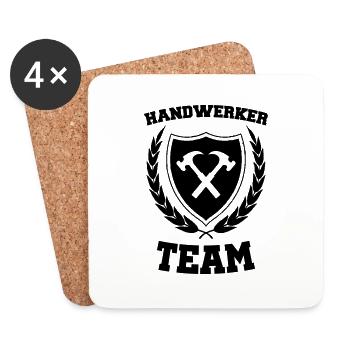 handwerker team - Untersetzer (4er-Set) - Weiß - Vorne