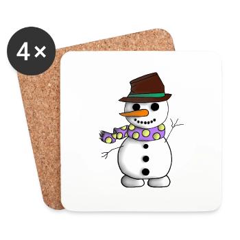 Frosty style perfect for the Christmas season - Coasters (set of 4) - white - Front