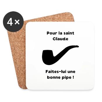 LOGO Pipes 2 - Dessous de verre (lot de 4) - blanc - Devant