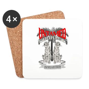 Sauvage - Dessous de verre (lot de 4) - blanc - Devant