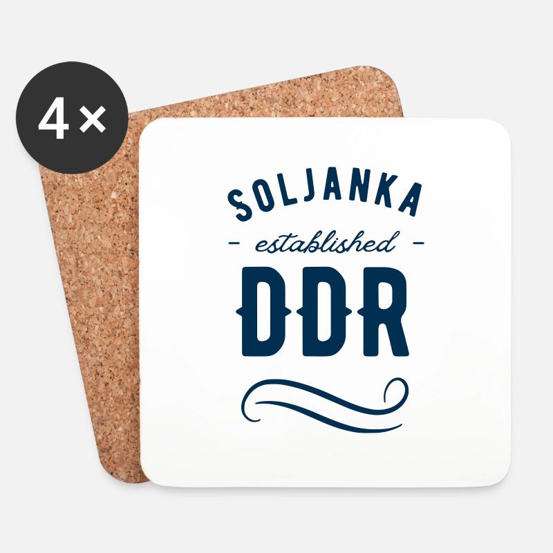 Soljanka DDR Legacy - Untersetzer (4er-Set) - Weiß
