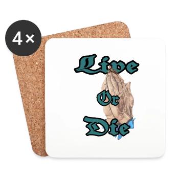 Live or Die - Untersetzer (4er-Set) - Weiß - Vorne