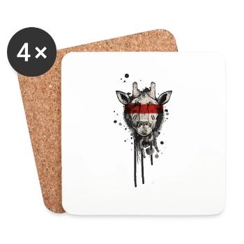 Giraffe - Untersetzer (4er-Set) - Weiß - Vorne