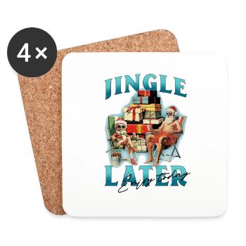 Jingle plus tard - Dessous de verre (lot de 4) - blanc - Devant