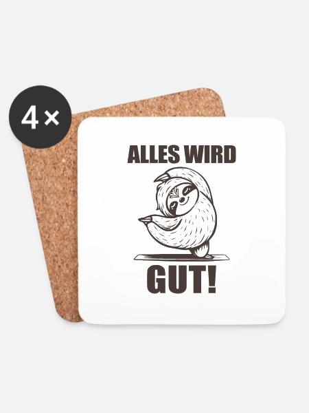 Alles wird gut! - Untersetzer (4er-Set) - Weiß