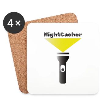 NightCacher - Untersetzer (4er-Set) - Weiß - Vorne