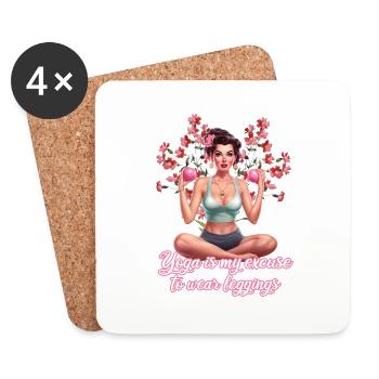 Yoga qoutes - Coasters (set of 4) - white - Front