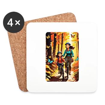 personalized design mother's gift - Coasters (set of 4) - white - Front