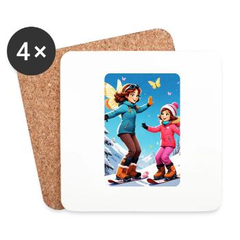 personalized design mother's gift - Coasters (set of 4) - white - Front