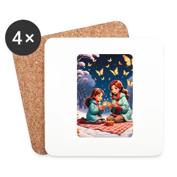 personalized design mother's gift - Coasters (set of 4) - white - Front