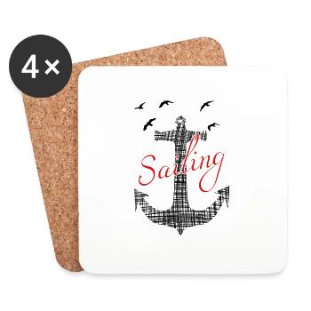 sailing - Untersetzer (4er-Set) - Weiß - Vorne