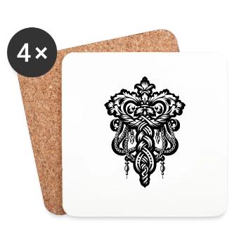 Charivari | Necklace | Necklace - Coasters (set of 4) - white - Front