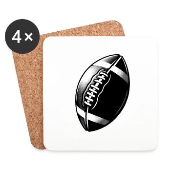 American Football - Untersetzer (4er-Set) - Weiß - Vorne