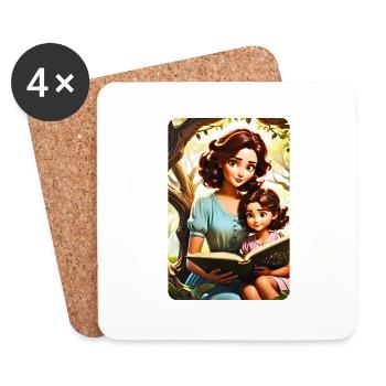 personalized design mother's gift - Coasters (set of 4) - white - Front