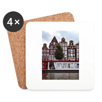 Amsterdam - Dessous de verre (lot de 4) - blanc - Devant