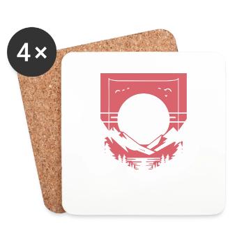 Love is the Best Kind of Adventure - Coasters (set of 4) - white - Front