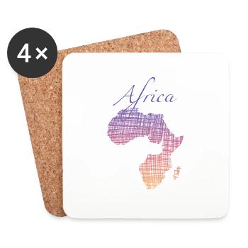 Africa - Untersetzer (4er-Set) - Weiß - Vorne