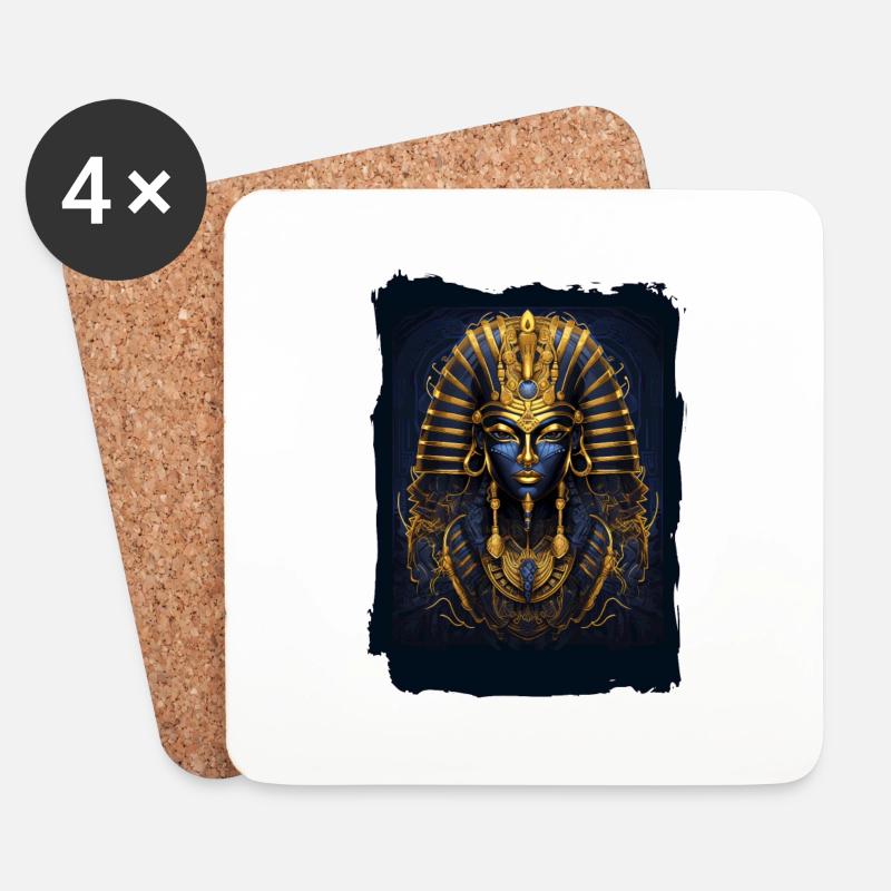 Der Pharao, König von Ägypten - Untersetzer (4er-Set) - Weiß