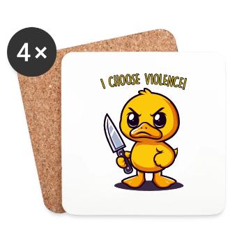 I Choose Violence - Coasters (set of 4) - white - Front