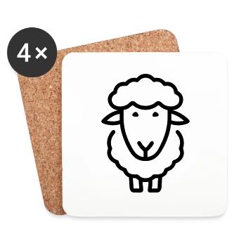 Sheep - Coasters (set of 4) - white - Front