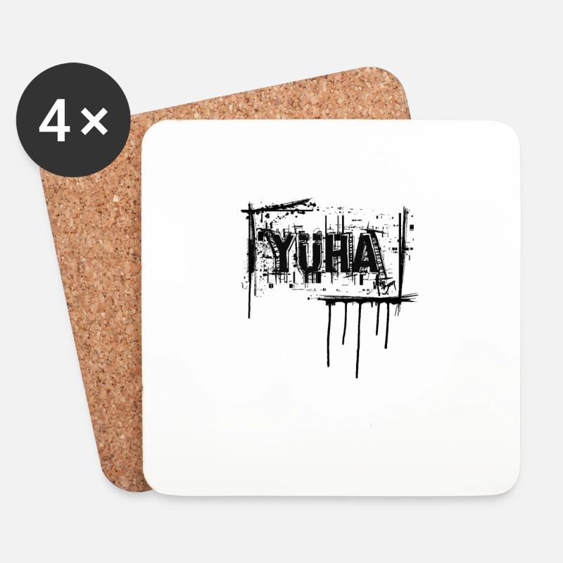 Yüha - Untersetzer (4er-Set) - Weiß