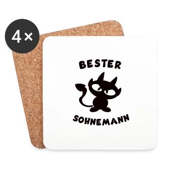 cooles bester Sohnemann Design - Untersetzer (4er-Set) - Weiß - Vorne