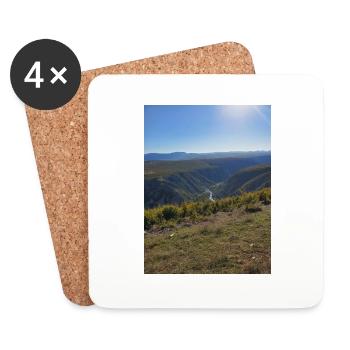 Berge - Untersetzer (4er-Set) - Weiß - Vorne