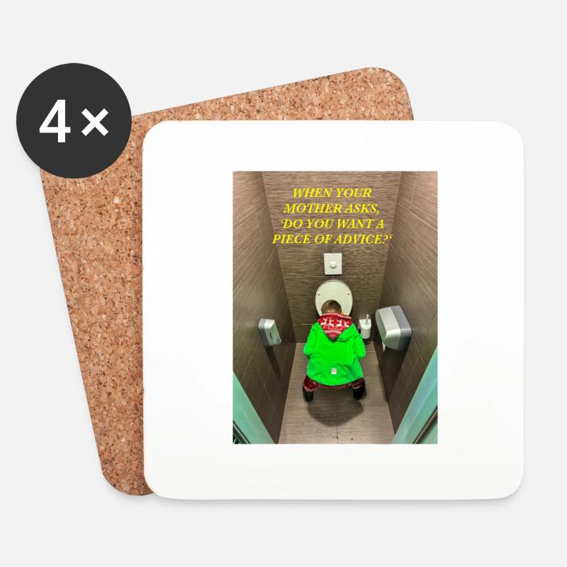 Wenn deine Mutter fragt, - Untersetzer (4er-Set) - Weiß