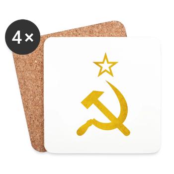 Liebhaber des Kommunismus - Untersetzer (4er-Set) - Weiß - Vorne