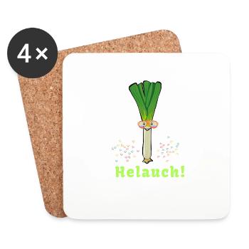 Helauch,helau, carnival,leek, costume, celebrate - Coasters (set of 4) - white - Front