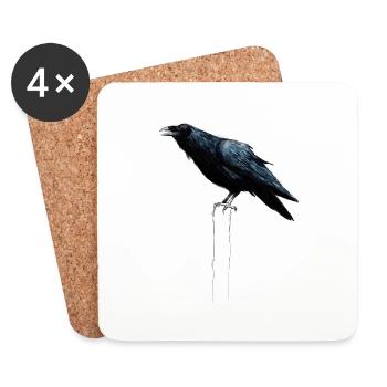 raven - Untersetzer (4er-Set) - Weiß - Vorne