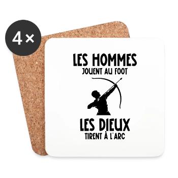 les dieux tirent à l'arc - Dessous de verre (lot de 4) - blanc - Devant