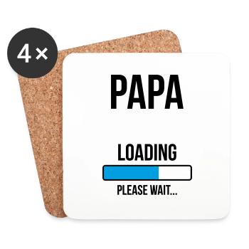 Futur Papa - à personnaliser - Dessous de verre (lot de 4) - blanc - Devant