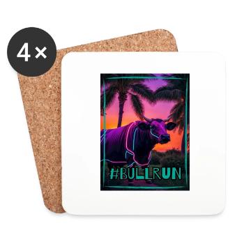 Bull Run - Untersetzer (4er-Set) - Weiß - Vorne