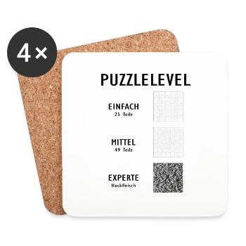 PUZZLESPAß! - Griller - Untersetzer (4er-Set) - Weiß - Vorne