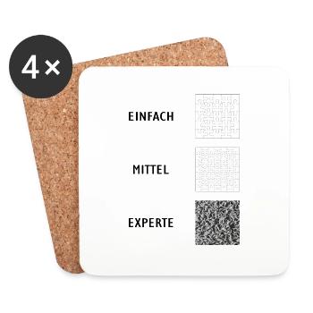 PUZZLESPAß! - Griller de - Untersetzer (4er-Set) - Weiß - Vorne