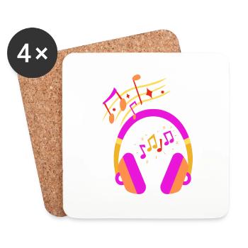 Musique personnelle - Dessous de verre (lot de 4) - blanc - Devant