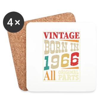 Vintage born in 1966 - Original parts - Dessous de verre (lot de 4) - blanc - Devant
