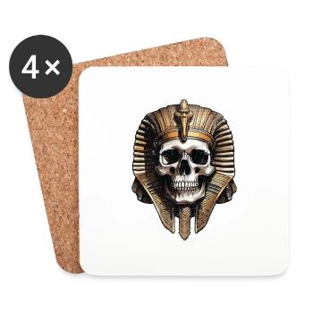 Pharaoh- Mummy - Egypt - Coasters (set of 4) - white - Front