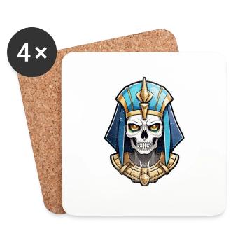 Pharaoh- Mummy - Egypt - Coasters (set of 4) - white - Front
