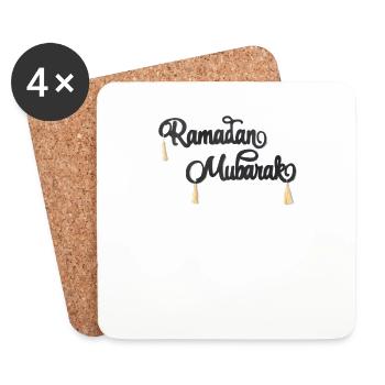 Ramadan Mubarak - Coasters (set of 4) - white - Front