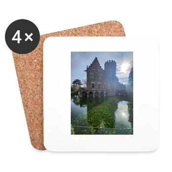 Deutsches Schloss - Untersetzer (4er-Set) - Weiß - Vorne