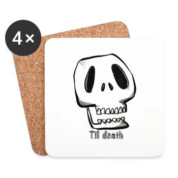 til death - Dessous de verre (lot de 4) - blanc - Devant